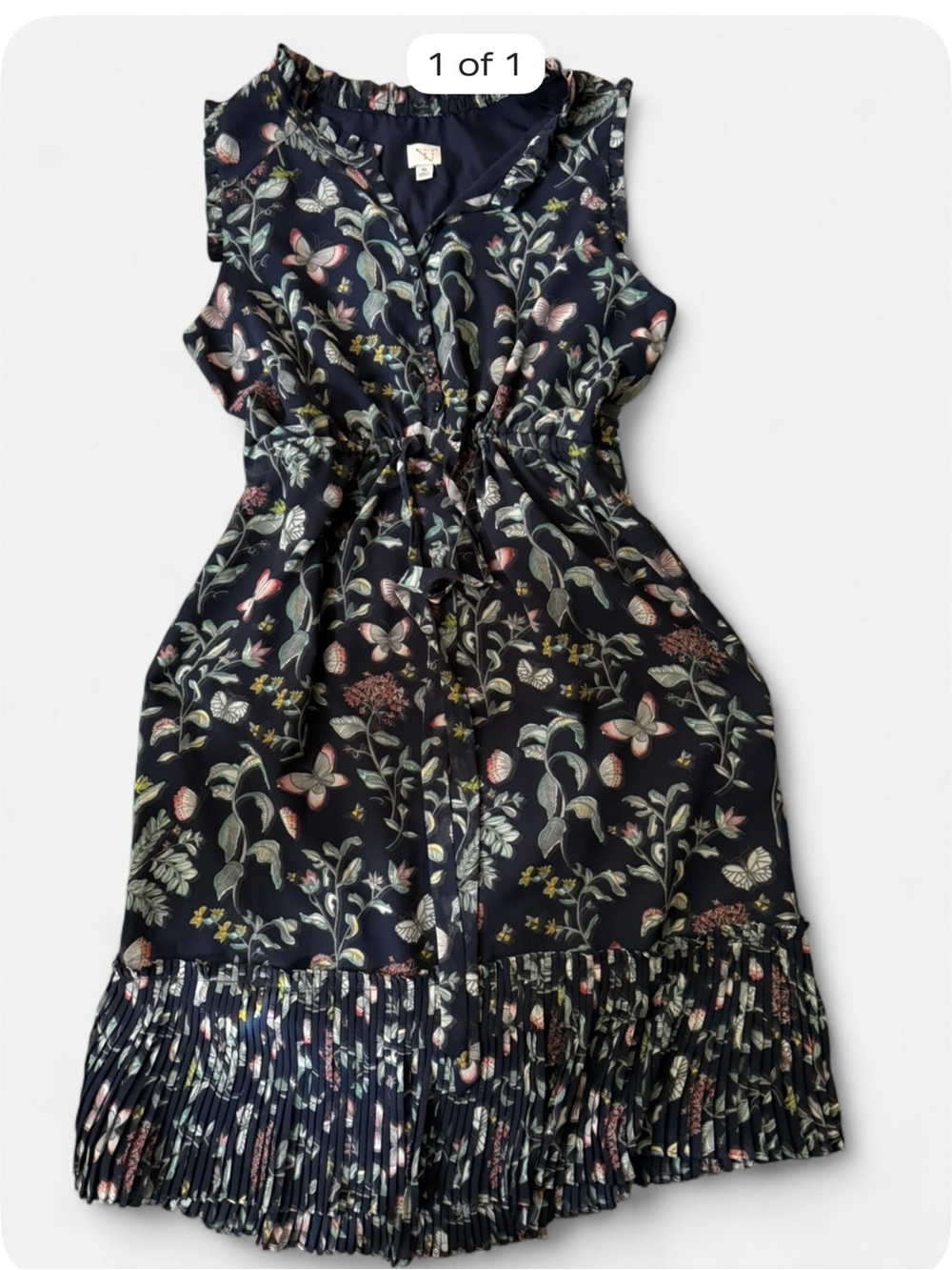 a new day Navy Floral Midi Dress